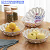 Junmo Fruit Plate Hollow Dried Fruit Bowl Wedding Household Candy Plate Plastic Fruit Plate Modern Living Room Fruit Basket Purple Begonia