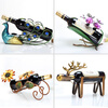Kangzhirun red wine rack ornaments European creative wine rack wine bottle rack iron art home simulation wine rack display rack peacock style