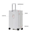 DULA high-looking suitcase with cup holder for male and female students, trolley case with universal wheels, business travel case, boarding case, leather case, Haoyue White - explosion-proof zipper, folding cup holder, 24 inches, checked box - wet and dry lining separated