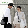 Douban black and white canvas bag black style shoulder bag large capacity canvas bag black white couple bag