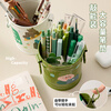 Grade 2 Class 2 high-looking iron retro pen holder student creative storage box high-end light luxury office stationery desktop ornaments makeup brush storage cream white
