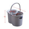 Plastic old-fashioned mop bucket rotating wringing water single bucket manual squeezing bucket hand-pressed mop bucket mop bucket ordinary green (one bucket and one wringer)