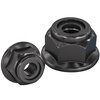 Fengji black 304 stainless steel nylon anti-loosening lock nut flange self-locking screw cap black zinc with padded nut nut M5-10