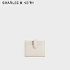 CHARLES&KEITH simple buckle multi-card slot mini card bag female birthday gift New Year gift for girlfriend CK6-50701392 Beige beige