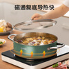 SUPOR 304 stainless steel hot pot 5.0L double bottom gas induction cooker soup pot 28cm white ST28AA6-W