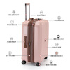 DELSEY Trolley Case Women's French Suitcase 24-inch PC Material Capacity Ambassador Password Box Checked Luggage