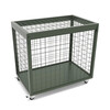 Jingsheng Fengbo military green removable mesh cage heavy material transport box wheeled pallet storage metal mesh cage removable with handle 1800*1000*1400mm