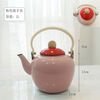 Zhenzao enamel kettle 1L2L3L tea kettle cold kettle coffee pot Kungfu tea kettle can be heated white flanged high kettle 1.2L 1ml