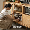 Genji Muyu solid wood sideboard integrated high cabinet tea cabinet multi-functional storage cabinet simple cupboard home wine cabinet