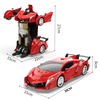 Live Stone Remote Control Car Transformation Robot King Kong Remote Control Car Children's Toy Boy 3-6 Years Old 5 Birthday Gift 12 Years Old Upgraded 38cm Four Control (Dual Control + Voice + Watch) Police Car Racing Large Transformation Electric Car 8 Years Old 7 Years Old New Year Gift Children's Day