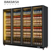 BAKDASH full screen refrigerated display cabinet commercial freezer refrigerated display cabinet wine air-cooled fresh cabinet supermarket convenience store refrigerator vertical beverage cabinet beer cabinet | double door | 1000*600*1830 first-level energy efficiency Pro anti-fog model | frequency conversion energy saving