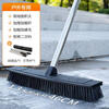 Outdoor courtyard cleaning large broom yard broom brushing hard bristle moss removal brush swimming pool bottom cleaning 50CM outdoor floor brush (1.3m stainless steel pole)