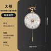 Copper Master light luxury wall clock living room prosperous house high-end modern simple Internet celebrity home fashion clock Nordic silent wall clock 35CM-full digital disk-radio wave movement-cylindrical pendulum.