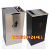 Square stainless steel hotel trash can lobby vertical swing lid large size round outdoor barrel office commercial trash can large square stainless steel swing lid 30*30*61