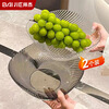 Baiji fruit plate snack plate living room household dry fruit plate tray candy nut plate transparent gray transparent mixed color two-piece set