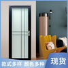 Titanium magnesium aluminum alloy toilet door kitchen door balcony door extremely narrow Changhong glass door simple flat opening can be customized gray frame 1.0 frosted outer left inner left 1960*670