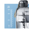 Joyoung Sports Bottle Water Cup Plastic Cup Large Capacity Ton Cup Bucket Fitness Outdoor Water Bottle Straw Cup Water Bottle Elegant White 2000ml WB102