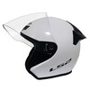 LS2 new motorcycle helmet quarter helmet electric moped four seasons large tail large size men and women half helmet OF608 flash white 3XL (recommended 61-62CM)