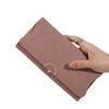 Kangaroo wallet women's niche design New Year's New Simple Folding Long Wallet Small Fresh Trendy Handbag Women's Small Bag Hand-held Bean Paste Color