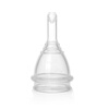 AIWO Beibei menstrual cup silicone menstrual cup can drain menstrual cup, a magical device for aunts to prevent side leakage during menstruation, can swim and exercise, second generation new model, can drain liquid, transparent + gift bag S size
