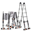 Haike Yijia single-sided aluminum alloy telescopic ladder portable bamboo single ladder multi-functional joint lift engineering ladder attic staircase straight ladder single-sided telescopic ladder 3.8 meters