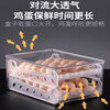 Huili's refrigerator egg storage box kitchen refrigerator home shock-proof and anti-fall fresh-keeping storage box plastic slide-type egg box transparent double layer one pack (can hold about 35 pieces