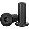 Tianzhuo Hardware Black 304 Stainless Steel Beveled Flat Head Furniture Inner Hexagonal Locking Nut Butt Plywood Nut MM2M3M4 M4*12 Rod Diameter 5 5 pcs