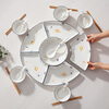 SUMEIJI tableware set, reunion dinner platter, tableware set, ceramic bowl and dish set, household bowls and plates, family New Year's Eve dinner plates and bowls, modern series - 18-piece platter set, 18-piece set