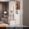Shantou Lincun front door entrance cabinet shoe cabinet integrated modern simple living room screen partition cabinet multi-functional wine cabinet simple gray + length 120 left shoe changing stool solid wood ecological board installed by yourself - save money