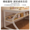 Humanities Chengjia computer desk desktop simple e-sports game table home office desk study table girls bedroom writing table C-shaped double-layer reinforced white 80*50cm single table