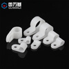 Guwanji R-type cable management clip thickened plastic U-shaped pipe clamp fixed button cable buckle fixed cable buckle wire fixed white CC-0 100 pieces
