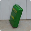 Small door green plastic letter box, backless outdoor rainproof hanging newspaper box, advertising delivery box, light green