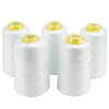 Hasdick HKW-202 portable packing thread, sewing thread, sealing machine thread, white 6 strands, net weight 125g (5 rolls)