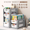Kunfeng schoolbag storage rack movable under the desk household trolley bookshelf under the table to store bags and artifacts with pulleys gray-two layers basic model