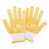 XINGGONG gloves, labor protection line gloves, yellow point glue, non-slip, wear-resistant point plastic, enlarged and thickened industrial work gloves, 6 pairs XGS-D1