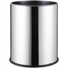 Stainless steel trash can kitchen hotel KTV large creative office toilet simple European style living room 10L (no steel ring) fireproof diameter 23 height suitable
