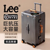 Lee trolley case 26-inch thickened large-capacity suitcase for women 20-inch suitcase 2026 new password boarding case for women and men gun gray PC box 28-inch upgraded version thickened and enlarged
