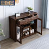 Fu Jiangnan golden sandalwood solid wood sideboard tea cabinet new Chinese style multi-functional small wine cabinet storage cabinet kitchen sideboard