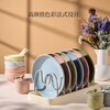 Staub Macaron Color Ceramic Soup Plate Set Thickened Dish Plate Home Dining Plate Plate Plate Baking Tableware Ceramic Deep Plate 22cm Macaron 6-piece Set