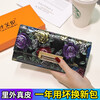 Sephoron 2026 new long hand wallet women's rose ethnic style embossed cowhide wallet large capacity for mobile phone colorful roses