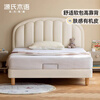 Genji Muyu children's bed girl white princess bed boy simple single bed cream style bedroom home small bed milky white children's bed 1.5*2m