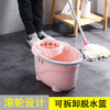 Plastic old-fashioned mop bucket rotating wringing water single bucket manual squeezing bucket hand-pressed mop bucket mop bucket ordinary green (one bucket and one wringer)
