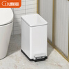Little lazy cat trash can tea bucket home living room kitchen tea residue light luxury foot-operated square bathroom toilet office 15L gun gray with tea drain