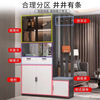 Meijialang light luxury entrance cabinet and shoe cabinet integrated modern minimalist living room screen entrance partition cabinet multi-functional wine cabinet storage cabinet left stool to carry goods upstairs 80 gray-high praise with light-E style including installation