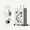 Guihong 2025 new suitcase student fashion cartoon password box men and women thickened high-value aluminum frame trolley suitcase 1482 (zipper style) white 20 inches domestic and foreign boarding suitcases