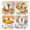 Zhenchuju 304 stainless steel basins, salad basins and basins, enlarged and thickened spice basins, vegetable basins, rice basins, soup bowls, three-piece set and basins, large, medium and small, 3 pieces