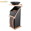 Supercloud (Shukou) hotel trash can ashtray stainless steel lobby vertical outdoor hotel fashion with inner bucket corridor with ashtray ash bucket square bucket A-178B rose gold