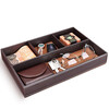 Richblue home living room entrance small items car key storage box creative storage tray stationery organizer desktop storage box coffee color A119