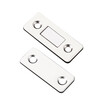 Maxfor punch-free invisible door catch, manganese steel ultra-thin strong magnetic wardrobe sliding door magnetic suction drawer double magnetic cabinet suction sliding door micro magnetic touch silver - large size - with glue and screws * 1 pair / package
