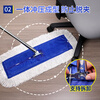 Yizhixuan flat mop 90CM integrated pole 1 cloth commercial large dust pusher wooden floor cleaning mop cotton gauze mop reinforced version